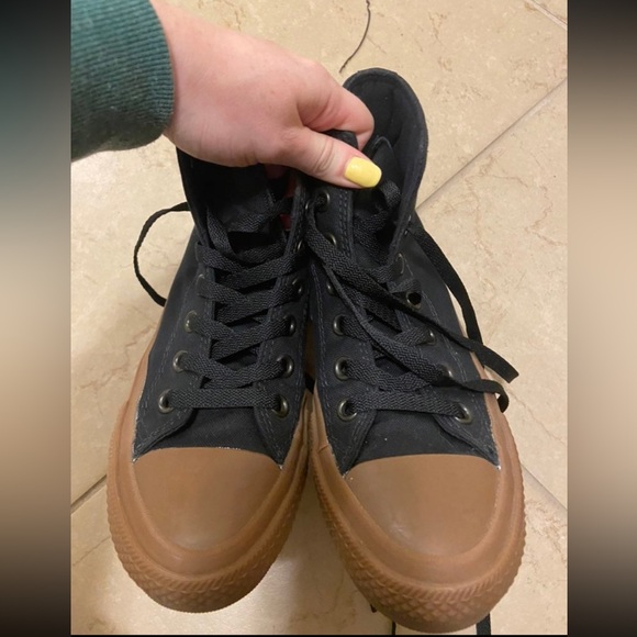 Black Converse High Tops - Picture 2 of 3